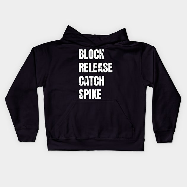 Block Release Catch Spike Kids Hoodie by Suva